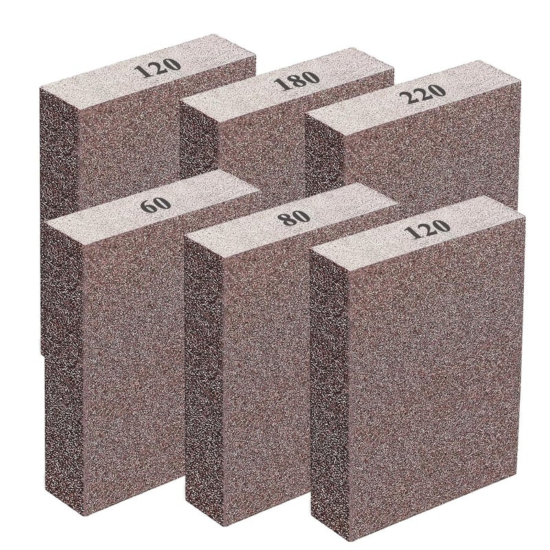 Sunxeke 6 Pack Sanding Sponge,Drywall Sanding Blocks 6 Grits Per Pack (60/80/120/180/220),Washable and Reusable Sandpaper Block for Wood Furniture,Wall,Pot,Sheetrock,Metal and Brush Sanding - Image 2